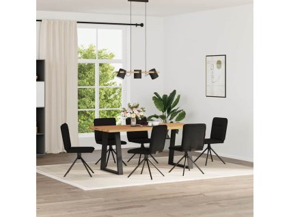 vidaXL Jídelní židle 6 ks černé textil