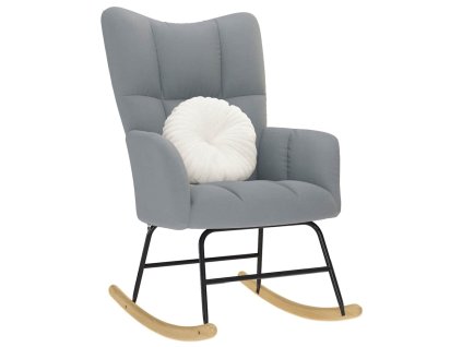 vidaXL Houpací křeslo světle šedé textil