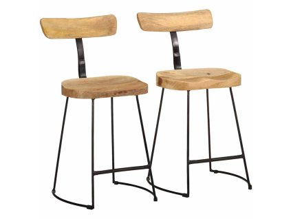 vidaXL Barové stoličky 2 ks 49x43x79 cm Masivní dřevo Mango