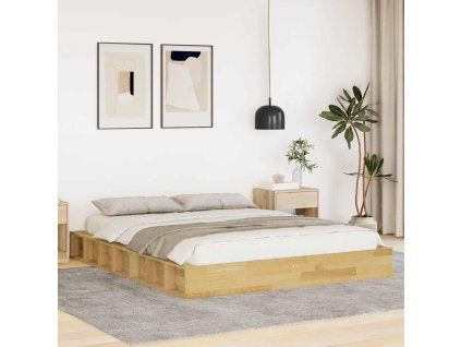 vidaXL Rám postele bez matrace 160x200 cm Dubový masiv