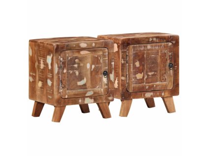vidaXL Noční stolky 2 ks 40x32x46 cm masivní recyklované dřevo