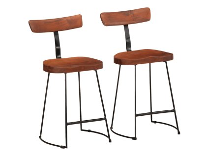 vidaXL Barové stoličky 2 ks 49x43x79 cm Masivní dřevo Mango