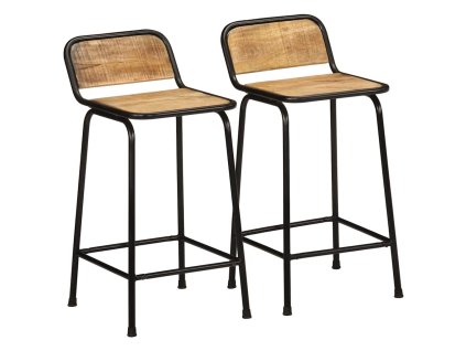 vidaXL barové stoličky 2 ks 46x35,5x80 cm Masivní dřevo hrubé mango