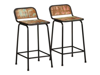 VidaXL Barové stoličky 2 ks 46x35,5x80 cm Rekultivované masivní dřevo
