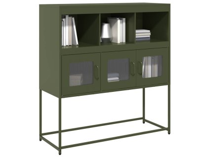 vidaXL Příborník zelený 100,5 x 39 x 107 cm ocel válcovaná za studena