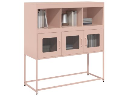 vidaXL Příborník růžový 100,5 x 39 x 107 cm ocel válcovaná za studena