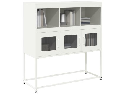 vidaXL Příborník bílý 100,5 x 39 x 107 cm ocel válcovaná za studena