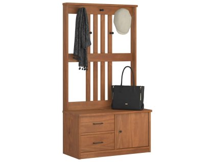 vidaXL Předsíňový strom SANDNES 87x40x159,5cm Borovicový masiv