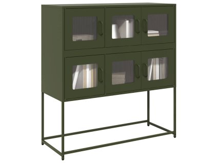 vidaXL Příborník zelený 100,5 x 39 x 107 cm ocel válcovaná za studena