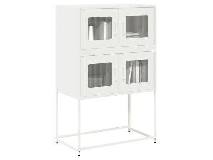 vidaXL Skříň highboard bílá 68x39x107 cm ocel