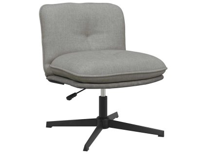 vidaXL Otočná kancelářská židle světle šedá textil