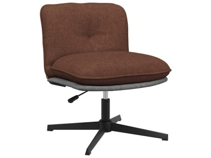 vidaXL Otočná kancelářská židle hnědá textil
