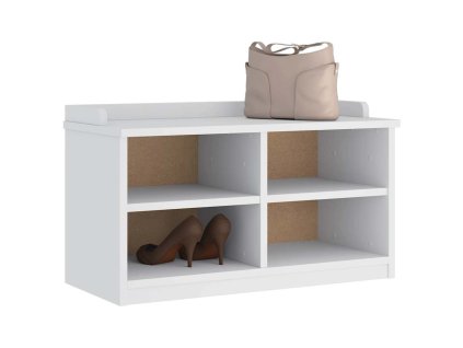 vidaXL Lavice do předsíně "SANDNES" Bílá 87x40x50 cm Borovicový masiv