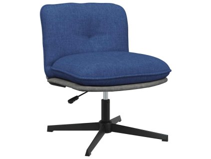 vidaXL Otočná kancelářská židle modrá textil