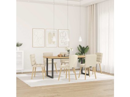 vidaXL Jídelní židle 6 ks plátno