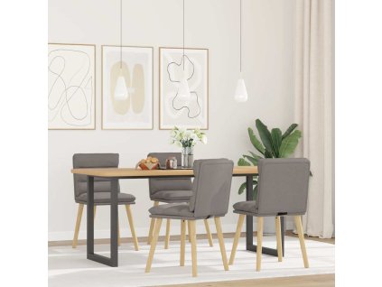 vidaXL Jídelní židle 4 ks taupe textil