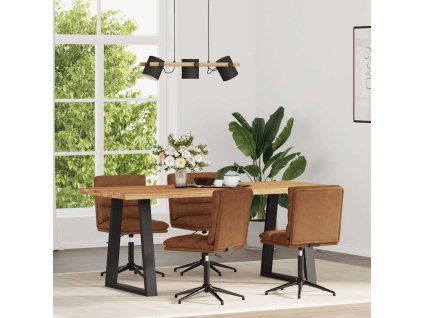 vidaXL Jídelní židle 4 ks hnědé umělá kůže