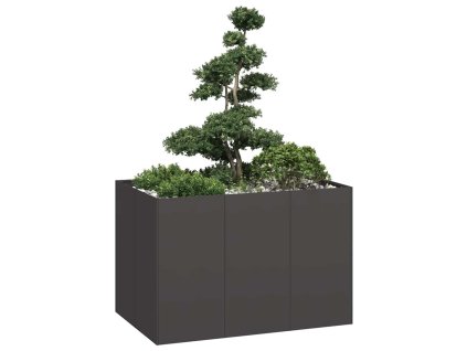 vidaXL Truhlík černý 120x80x80 cm ocel