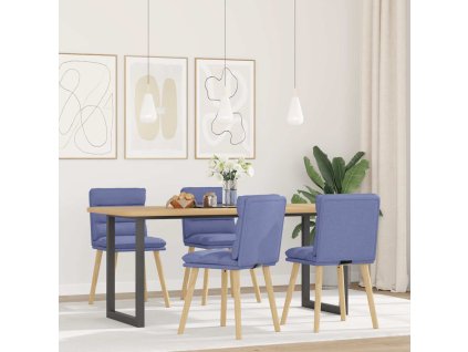 vidaXL Jídelní židle 4 ks Džínová modrá látka