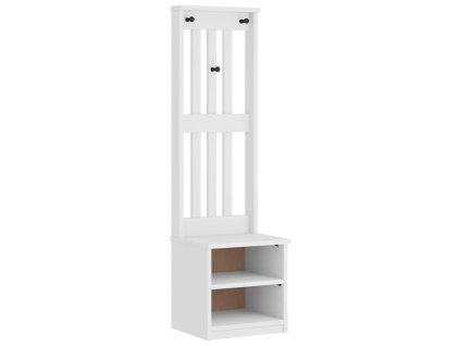 vidaXL Předsíňový strom SANDENS bílá 45x40x159,5 cm Borovicový masiv