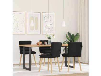 vidaXL Jídelní židle 4 ks černé textil
