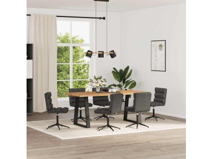 vidaXL Jídelní židle 6 ks černé umělá kůže