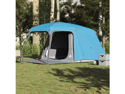 vidaXL Kempinkový stan s verandou Dome pro 5 osob modrý nepromokavý