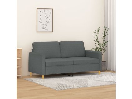vidaXL 2místná pohovka tmavě šedá 140 cm textil