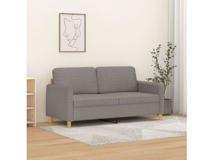 vidaXL 2místná pohovka taupe 140 cm textil