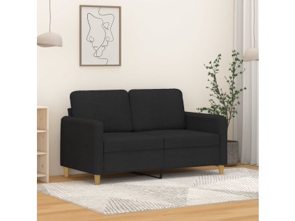vidaXL 2místná pohovka černá 120 cm textil