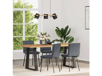 vidaXL Jídelní židle 4 ks tmavě šedé samet