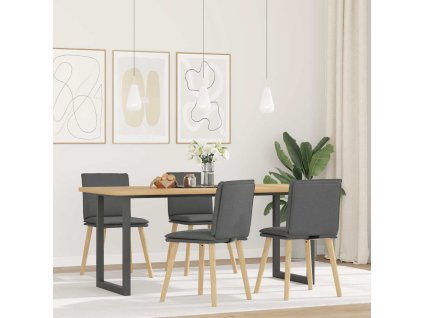 vidaXL Jídelní židle 4 ks tmavě šedé textil
