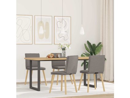vidaXL Jídelní židle 4 ks taupe textil