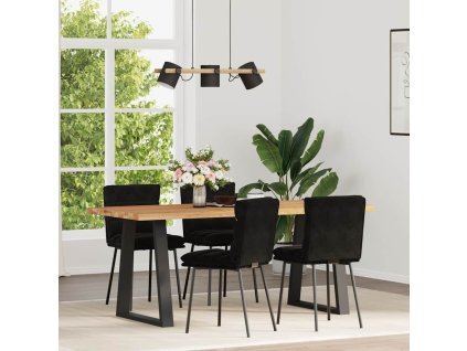 vidaXL Jídelní židle 4 ks černé samet