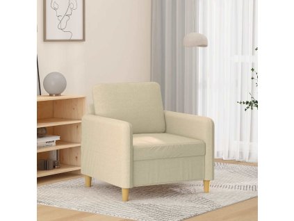 vidaXL Křeslo krémové 60 cm textil