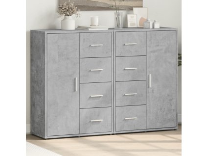 vidaXL Příborníky 2 ks betonově šedé 60 x 31 x 84 cm kompozitní dřevo