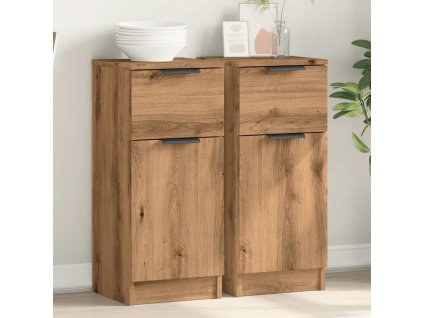 vidaXL Příborníky 2 ks dub artisan 30 x 30 x 70 cm kompozitní dřevo