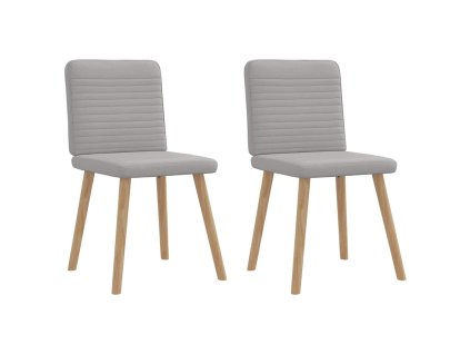 vidaXL Otočné jídelní židle 2 ks oblak šedá textil