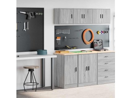 vidaXL Garážové skříně 2 ks šedá sonoma kompozitní dřevo