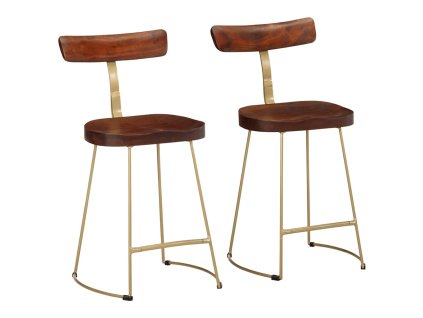 vidaXL Barové stoličky 2 ks 49x43x79 cm Masivní dřevo Mango