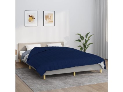 vidaXL Zátěžová deka modrá 220 x 235 cm 11 kg textil