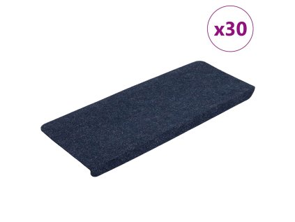 vidaXL Samolepicí podložky na schody 30 ks Modrá 65x24,5x3,5 cm