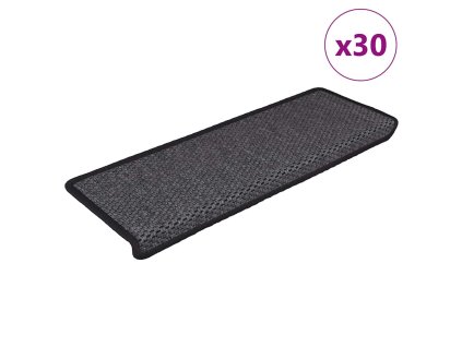 vidaXL Samolepicí rohože na schody Sisal-Look 30 ks antracitová