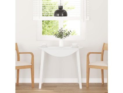 vidaXL Jídelní stůl bílý z masivního dřeva Rubber