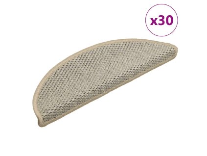 vidaXL Samolepicí rohože na schody Sisal-Look 30 ks světle zelená