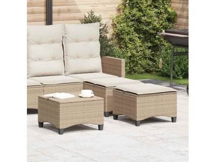 vidaXL Zahradní stoličky s poduškami 2 ks béžové 55x55x36 cm polyratan