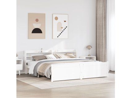 vidaXL Rám postele s čelem bez matrace bílý 180x200 cm