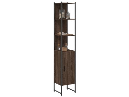 vidaXL Koupelnová skříňka hnědý dub 33x33x185,5 cm kompozitní dřevo