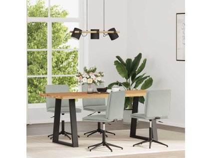 vidaXL Jídelní židle 4 ks světle šedé samet