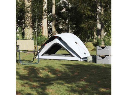 vidaXL Kempingový stan pro 1 osoby bílý zatemňovací látka nepromokavý